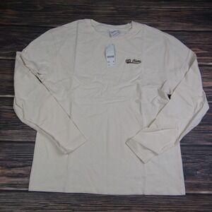 Urban Outfitters Iets Frans NEW Mens Small Ivory Long Sleeve Tee T Shirt